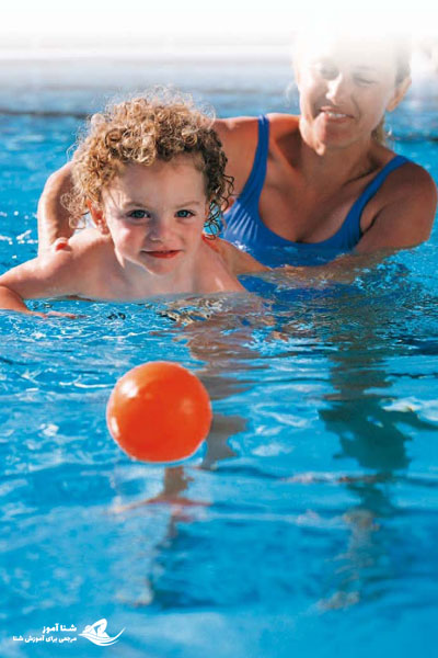 بخش آموزش مبتدی شنا به خردسالان یک سال به بالا توسط والدین !! | شناآموز